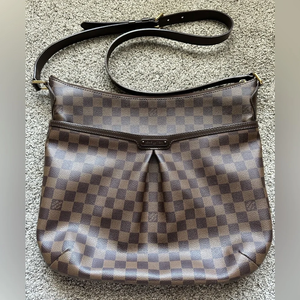 Authentic Louis Vuitton Damier Ebene Bloomsbury GM Large Crossbody Bag RETIRED - Picture 4 of 14